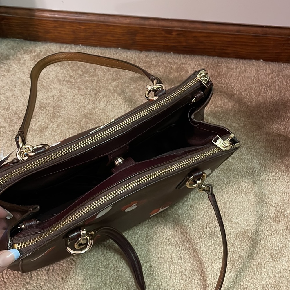 Burgundy coach bag - Picture 5 of 7